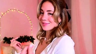 Brunette amateur babe strips off and masturbates