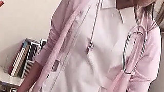 Doctor fucks Japan skinny nurse teen with hairy pussy