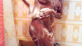 Greek ebony slut Nathalie in showers