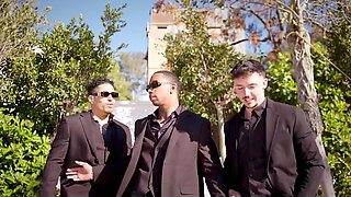 Skinny Wifey Gets Hard Fucked From 3 Big Dicks