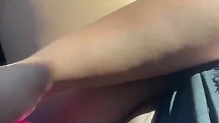 Pound My Pussy with Big Dildo in a Private Taxis