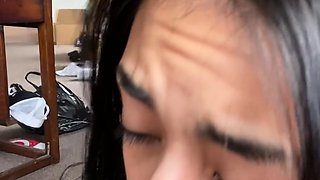 Cute brunette young hookup amateur teen blowjob