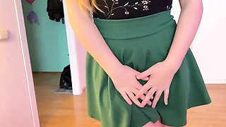 Russian Teen Forgot Panties on Walk Gets Rough Blowjob Cumshot Orgasm