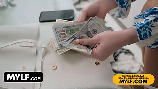 Hot cougar naomi ryder gets her tax refund just in time to pay rent - mylf vs. landlord