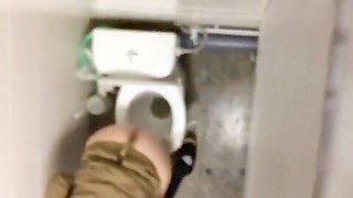 toilet spy girls overhead piss