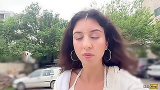 Katty West Fucks Passionately And Isnt Shy About Walking With Cum On Her Face In Public - Cumwalk