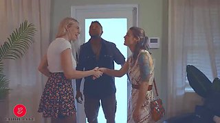 Amateur Anal Threesome with Realtor - BBC Fucking in Stockings