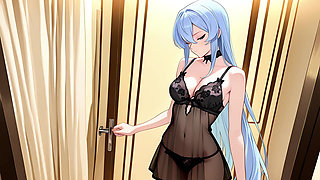 Esdeath Came to Buy New Sexy Lingerie and Have Some Fun with a Pink Dildo. Esdeath Hentai Cosplay