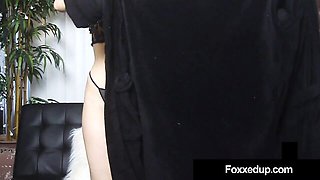 Sexy Sabina Rouge's stockings sex