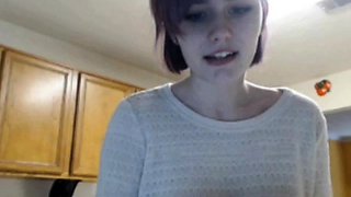 Busty amateur GF webcam solo