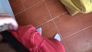 Stepmom Catches Stepson with Cum Stained Panties