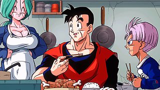 Busty big ass milf in a hentai game gallery with rough anal and deep throat action