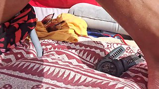Hotsportfitboys Horny Exhibitionist Beach Cock Flash: Rough Stroke Sparks Massive Hard Boner