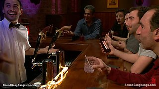 Boss with friends gang bang sitter