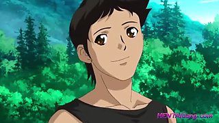 Village Boy Fucked by Horny Anime Maid - English Dubbed Cartoon Sex