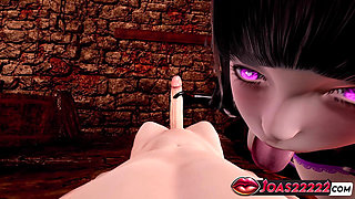 Domination Succubus with Big Tits - Handjob Including Nipple Licking, Domination Pussyjob for Big Dick Teasing and Footjob