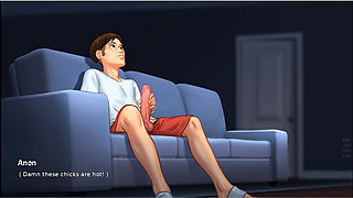 Summertime Saga - Gameplay - Roleplay - Debbie Shower Scenes and Mutual Masturbation