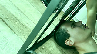 NO mercy PALM Beating - Restrained slave