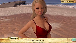 Naughty island adventure with big-boobed stepdaughter in this fun visual novel