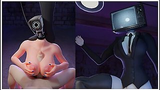 Car Toon - Tv Woman Makes Camera Girl Fuck Me With Her Tits. Skibidi Porn. God, Forgive Me