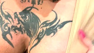 Amateur blond girl with big boobs getting fucked