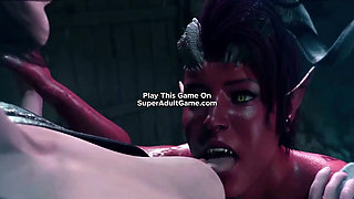 Princess Caught & Fucked By Huge Cock - 3D Futa Animation