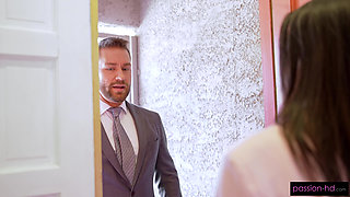 Realtor Slut Closes The Deal Using Her Tight Cunt