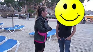 Czech amateur blowjob and fucking POV in public