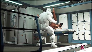 A Sexy Ebony Has Hard Anal Sex With Sex Robot In The Medbay