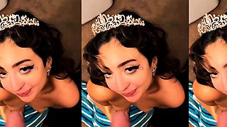 Great amateur video of Brunette POV oral sex