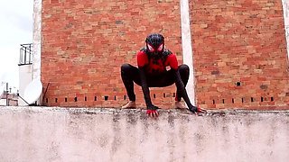 Amazing Spider-Woman Cosplay Blowjob & Squirting in Public - Magia Rosa Flexible HD Sex