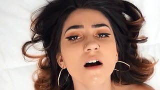 Oily babe with small tits getting fucked in POV