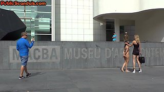 Public medium boobs babe fucked n disgraced in front voyeurs