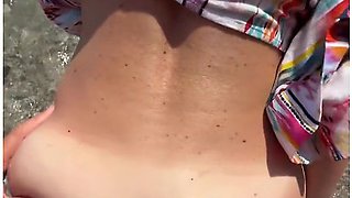 Horny Housewife Gets Naked At The Beach And Fucks Random Guy. Huge Cum Shot!