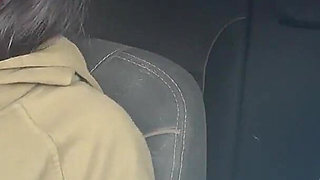 Petite Student Gives Handjob in the Car and Makes Him Cum