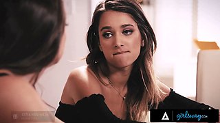 Girlsway - Uma Jolie gets hard screwed by her sex-positive nympho manager Abigail Mac to keep her job