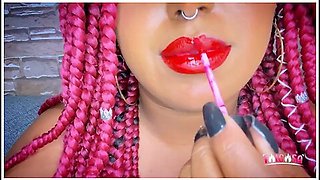 Wet Blowjob With Red Lips