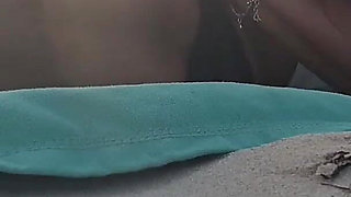 MILF Beach Blowjob with Swallow