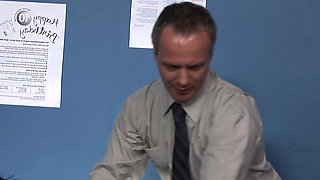 Office's Babes Scene-2_two Curvy Secretaries in Lingerie Having Sex Together in the Office