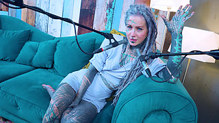 I talk about P - Passion - ASMR podcast SFW talking goth skinny girl dreadlocks tattoo model inked girl