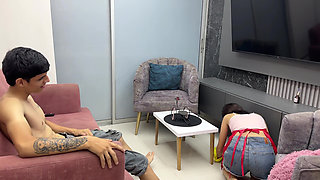 Finally I Was Left Alone with the Maid I Ended up Giving Her a Hard Fuck by Her Tight Ass