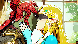 Blindfolded Surprise for the Princess Zelda - Ai Generated Cartoon