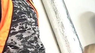 Old and rich leather dressed slut fucks the car repair guy