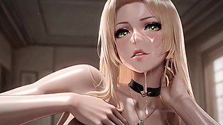 Blonde Bombshell with Perfect Big Tits Rides Hard