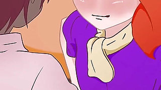 Red-haired Daphne Takes off Her Panties in the Toilet in Front of an Unknown Guy Without Complexes! Scooby-doo. Hentai Cartoon