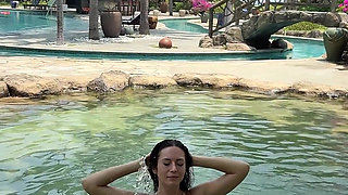 Boobs Flashing Outdoor, Ahegao, Spit, Getting Wet