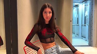 Katty West Loves Walking Covered in Cum - Street Facial Compilation