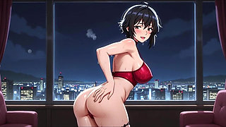 Ada Wong in very seductive POV scenes wearing her iconic red dress doing passionate teasing