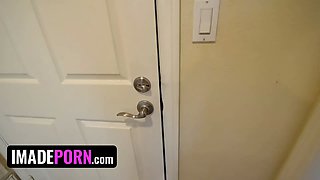 I made sex - hot beauty with big Natural Tits Octavia Red gets her Tight Pussy fucked in the douche