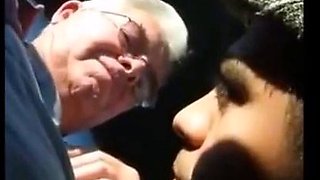 Blowjob in the Car with a Young Stud and an Older Gentleman